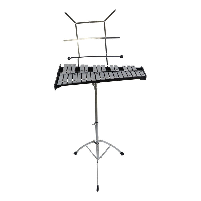 Xilófono Lm Drums M-32tone 32 Tonos , Atril, Pad Y Funda Color Negro Y Plata