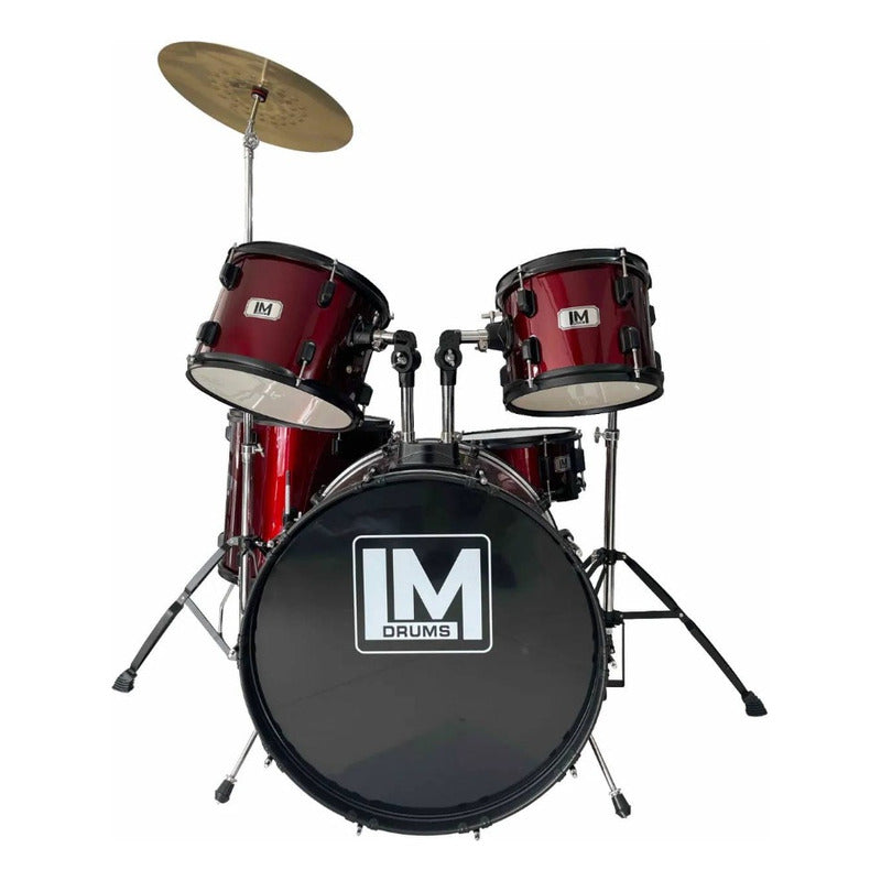 Bateria 5 Pzas, Lm Drums Dk-2293wr Asiento Y Platillos, Vino Vino