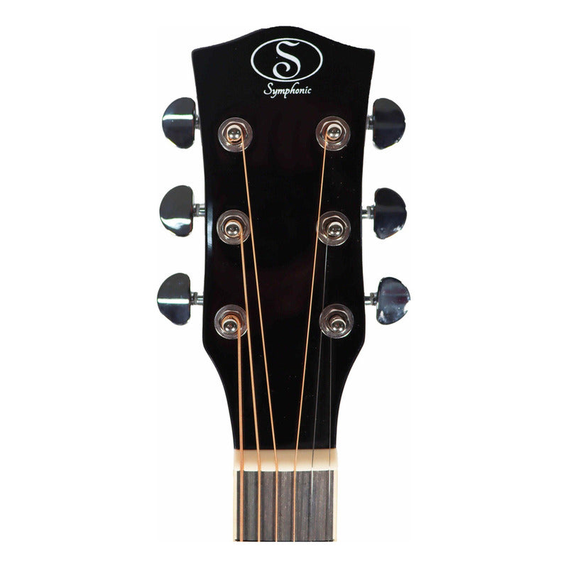 Guitarra Acústica Symphonic Ed14 Bk Negra 41 Color Negro Orientación De La Mano Diestro