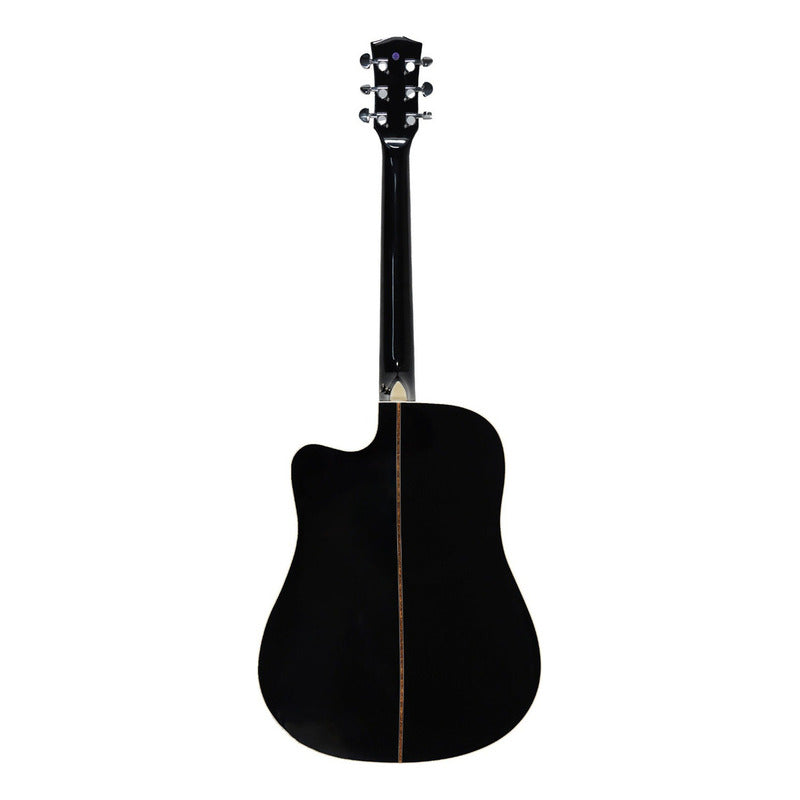 Guitarra Acústica Symphonic Ed14 Bk Negra 41 Color Negro Orientación De La Mano Diestro