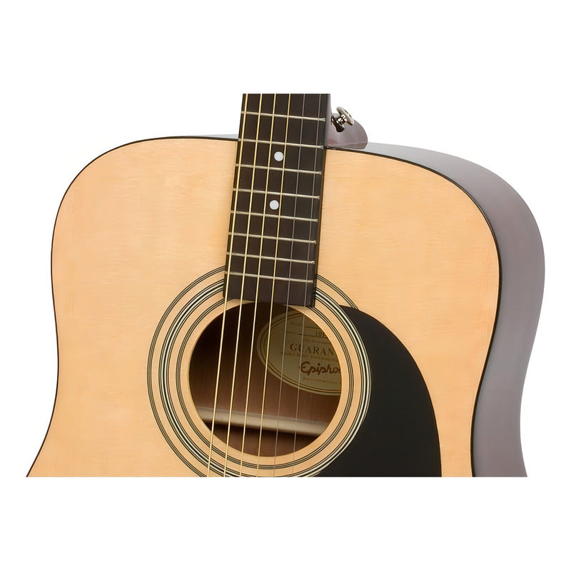 Guitarra Acústica EpiPhone Dr-100 Para Diestros Natural Brillante