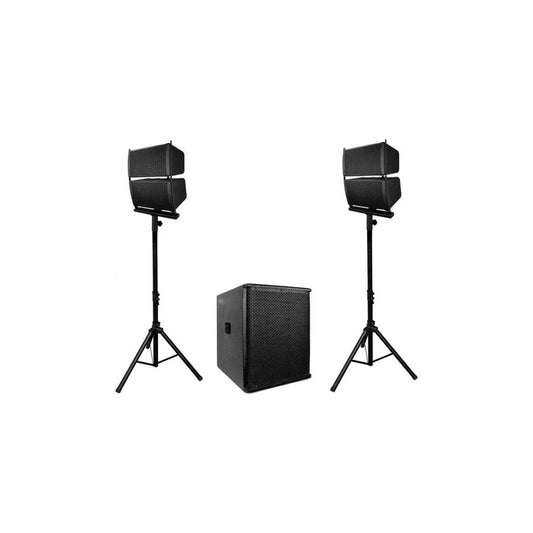 Sistema Lineal  Alienpro X-array 18 Subwoofer 18 Bocinas Bt Color Negro