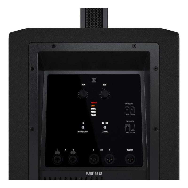 Bocina Ld Systems Maui 28 G3 Bluetooth  2060wtts 127dbs  Negro