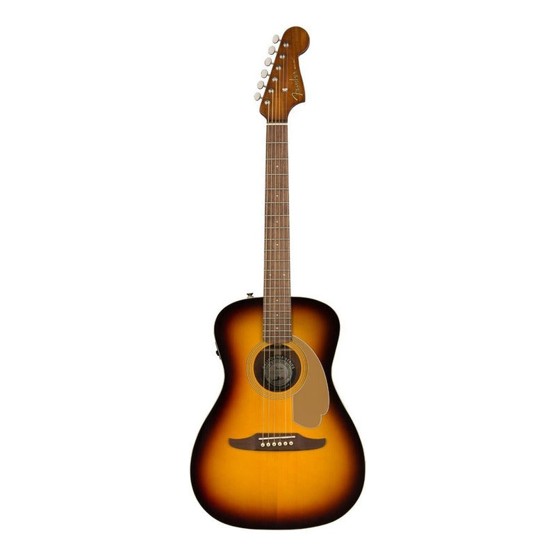 Guitarra Electroacústica Fender California Malibu Player Para Diestros Sunburst Nogal Brillante