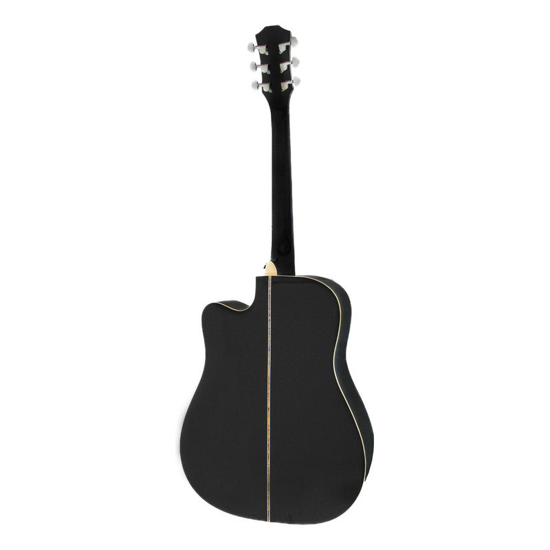 Guitarra Acústica Symphonic Ed14 Bk Negra 41 Color Negro Orientación De La Mano Diestro