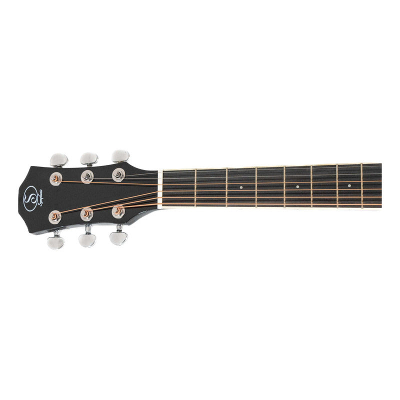 Guitarra Acústica Symphonic Ed14 Bk Negra 41 Color Negro Orientación De La Mano Diestro