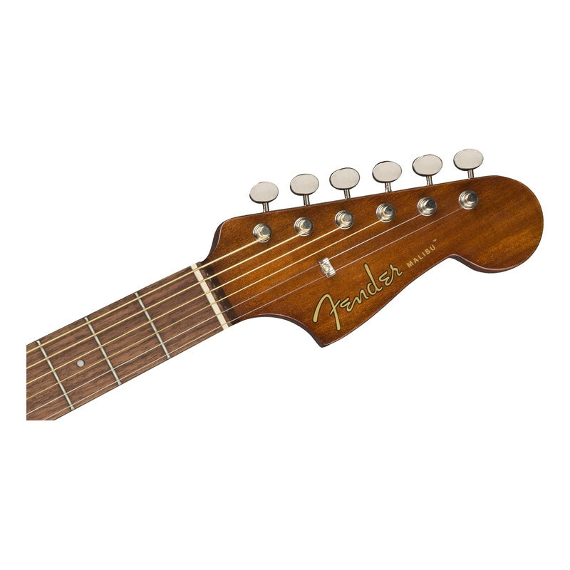 Guitarra Electroacústica Fender California Malibu Player Para Diestros Sunburst Nogal Brillante