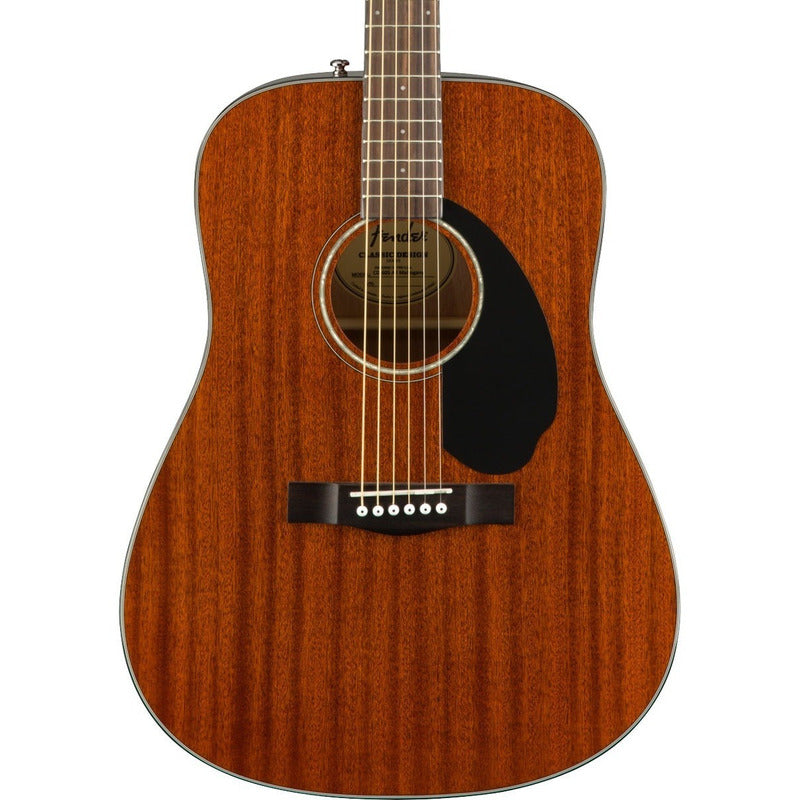 Guitarra Acústica Fender Classic Design Cd-60s All-mahogany 097-0110-022 Para Diestros Natural Palo De Rosa Brillante