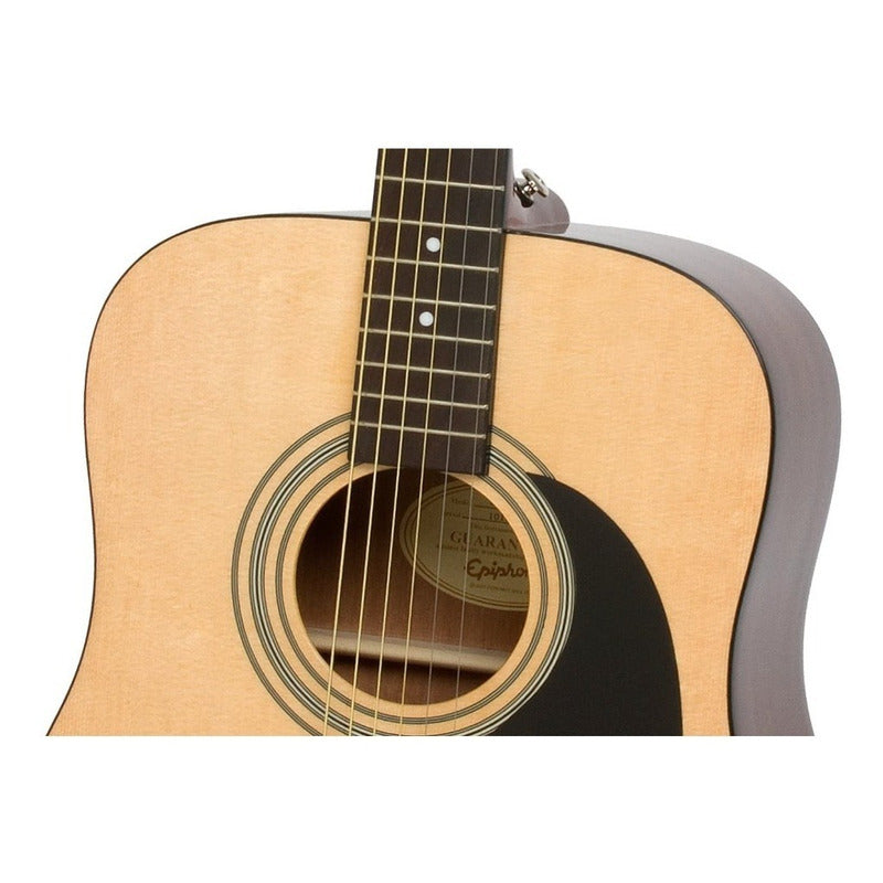 Guitarra Acústica EpiPhone Dr-100 Natural Brillante Paquete