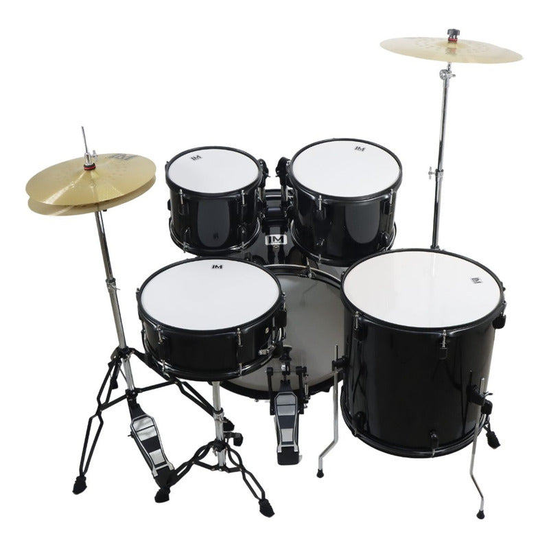 Batería 5 Piezas, Lm Drums Dk-2293 Bk ,asiento Y Platillos Negro