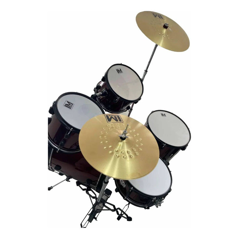 Bateria 5 Pzas, Lm Drums Dk-2293wr Asiento Y Platillos, Vino Vino
