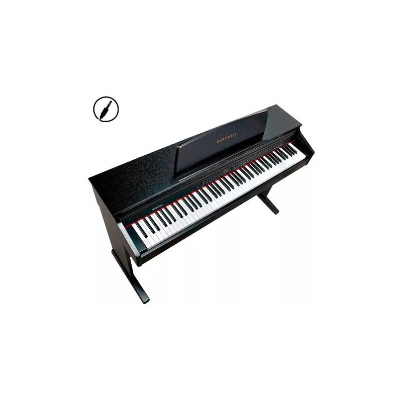 Piano Digital Kurzweil Ka130 Sr Electrico 88 Teclas Con Base Color Negro