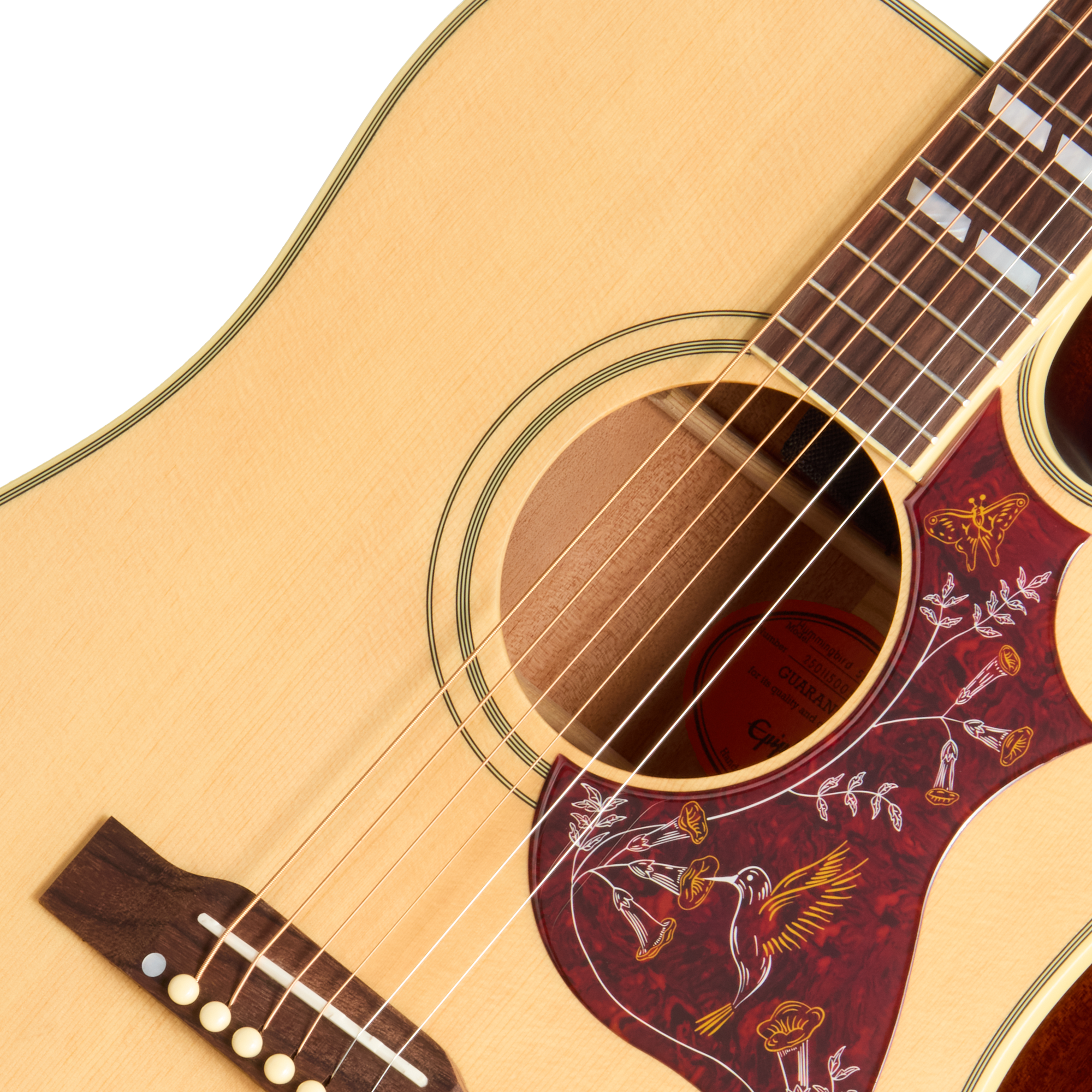Guitarra Electroacustica Epiphone EIAHBCNAGH1 Hummingbird Standard EC vista 7 | Armonía Musical México