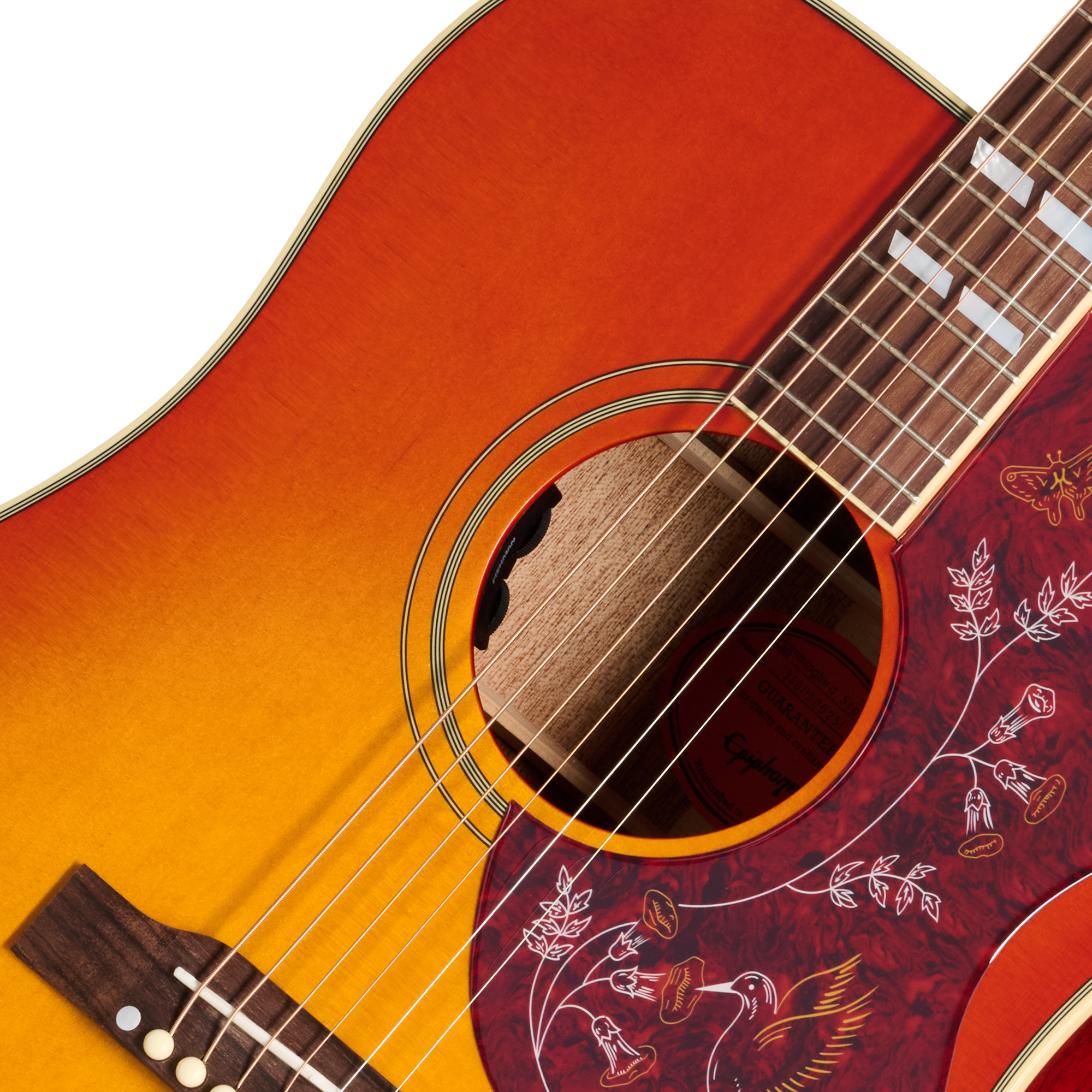 Guitarra Electroacustica Epiphone EIAHBSCSGH1 Hummingbird Standard vista 7 | Armonía Musical México