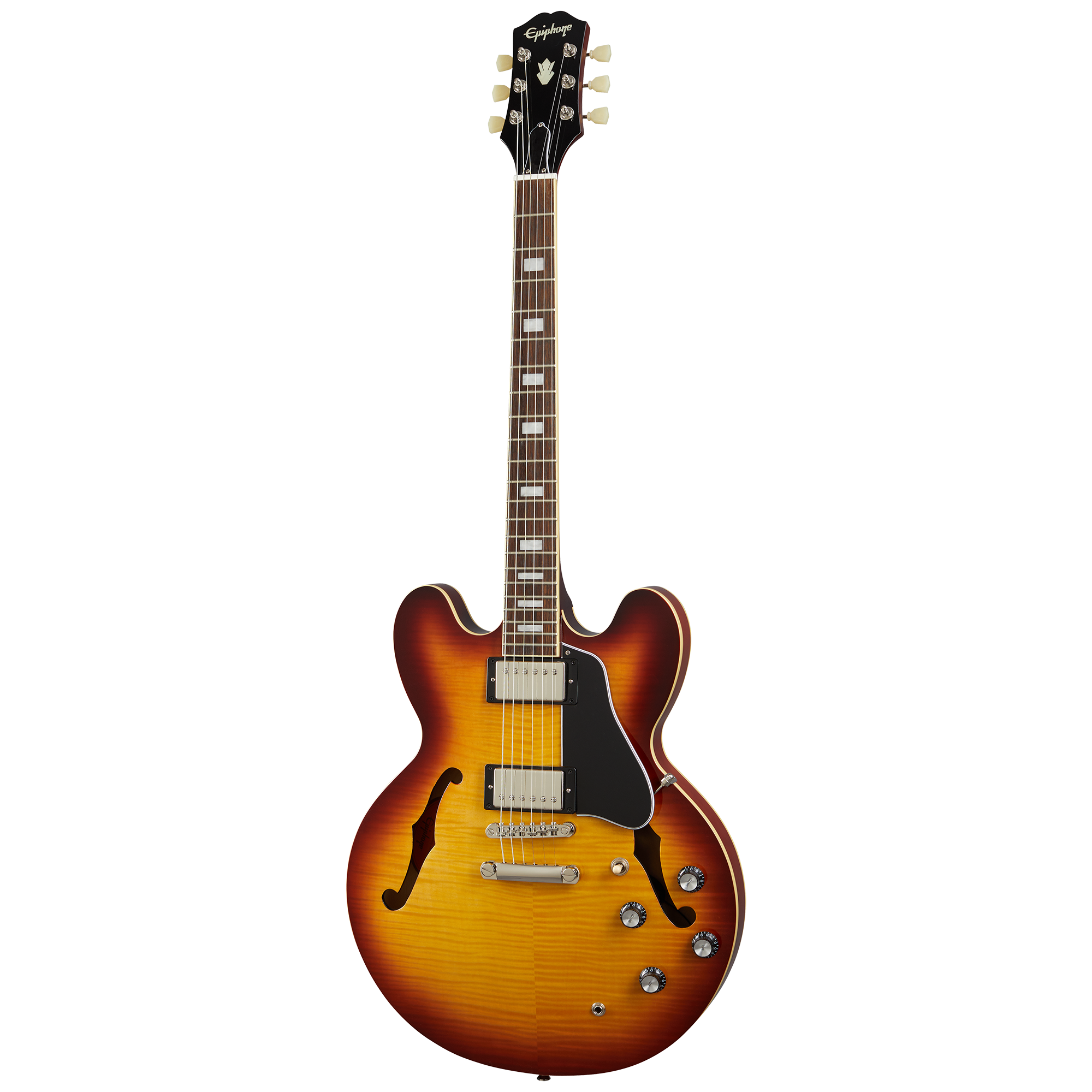 Guitarra Electrica Epiphone ES-335 Figured Raspberry Tea Burst – Guitarras Eléctricas | Armonía Musical México