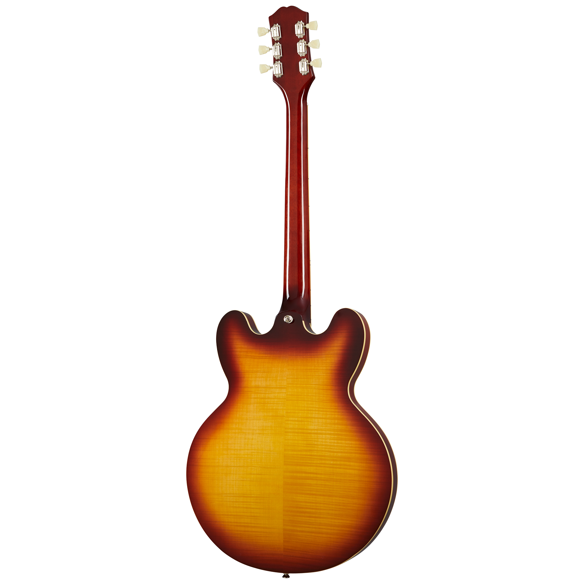 Guitarra Electrica Epiphone ES-335 Figured Raspberry Tea Burst vista 3 – Guitarras Eléctricas | Armonía Musical México