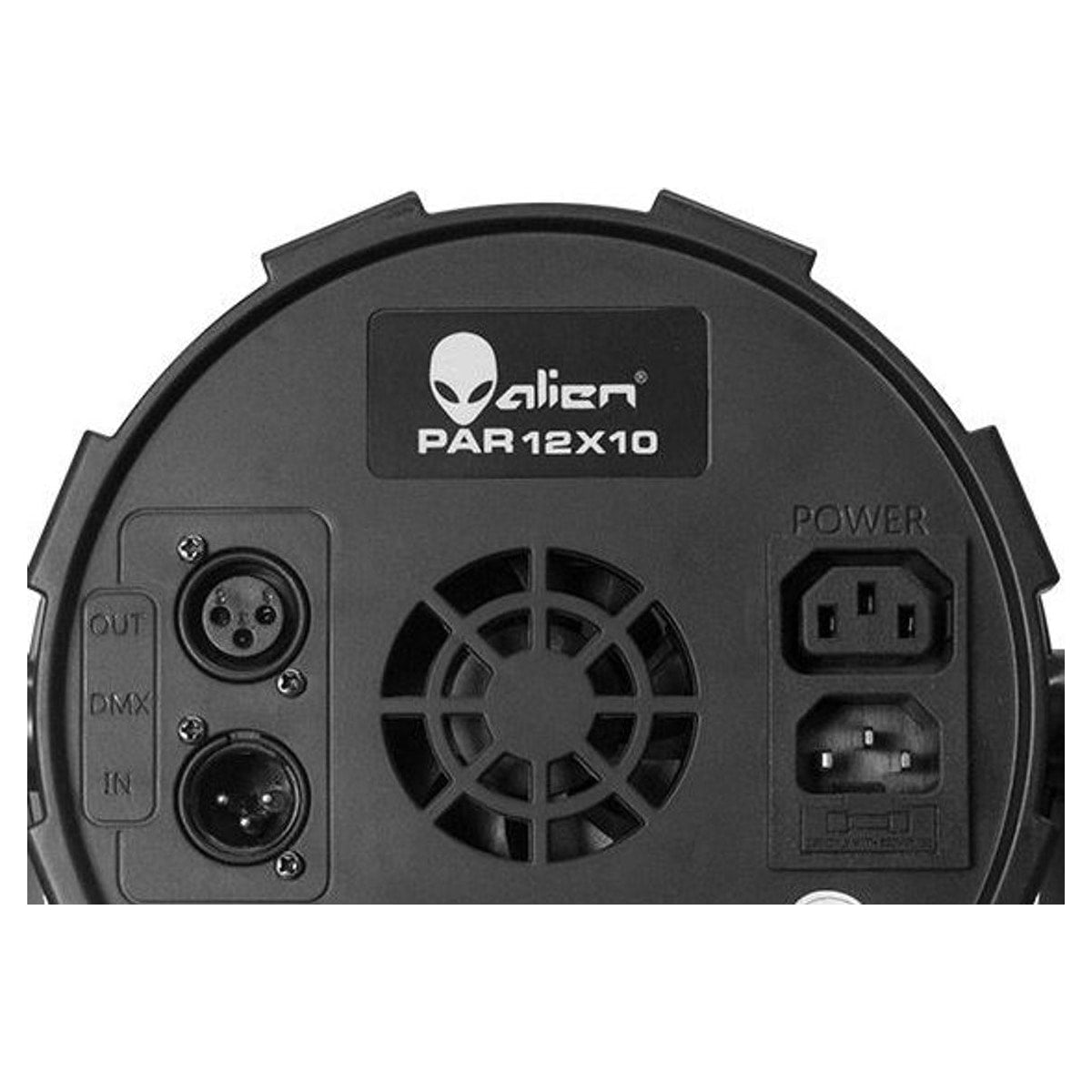 AlienPro PAR 12X10 RGBW vista trasera – AlienPro México | Armonía Musical