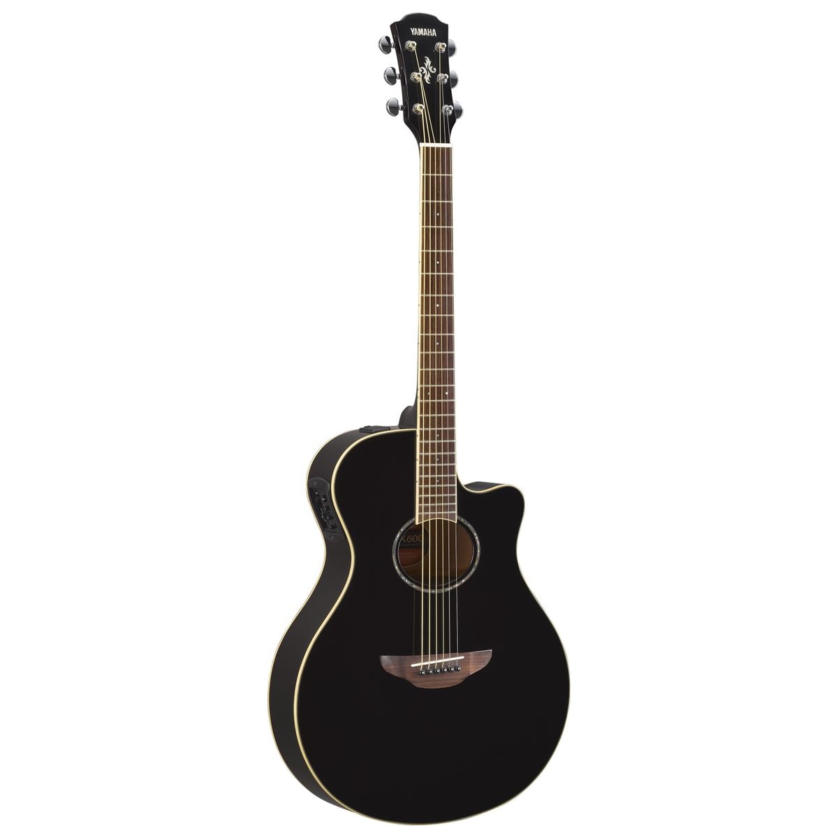 Guitarra electroacústica Yamaha APX600 Negro vista frontal | Armonía Musical México