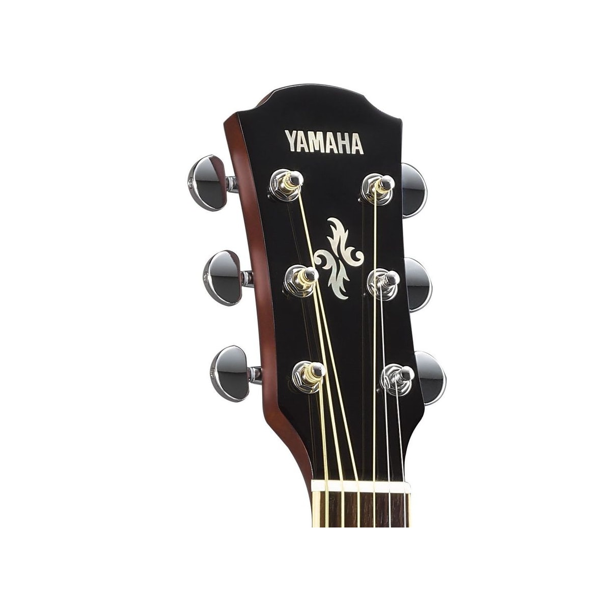 Guitarra electroacústica Yamaha APX600 Old Violin Sunburst detalle clavijero | Armonía Musical México