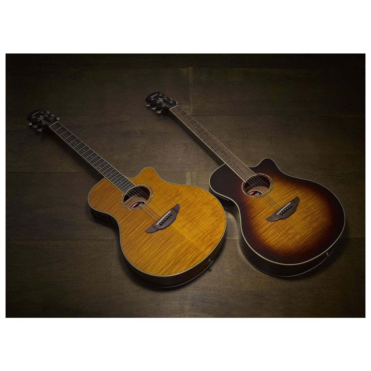 Guitarra electroacústica Yamaha APX600FM Ámbar vista posterior | Armonía Musical México