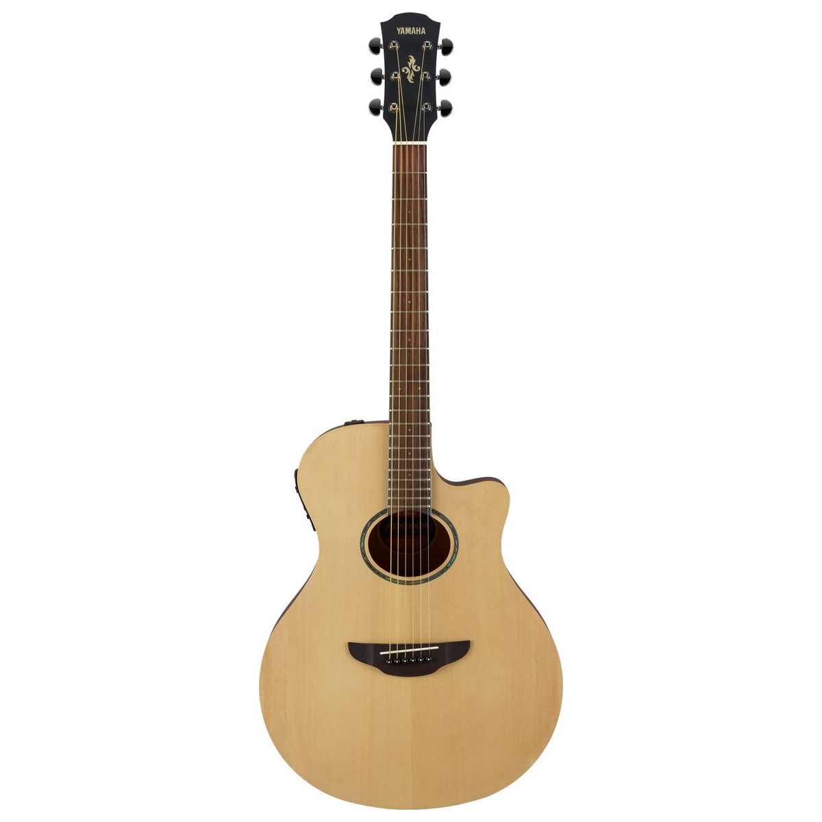 Guitarra electroacústica Yamaha APX600M Natural Satin vista frontal | Armonía Musical México