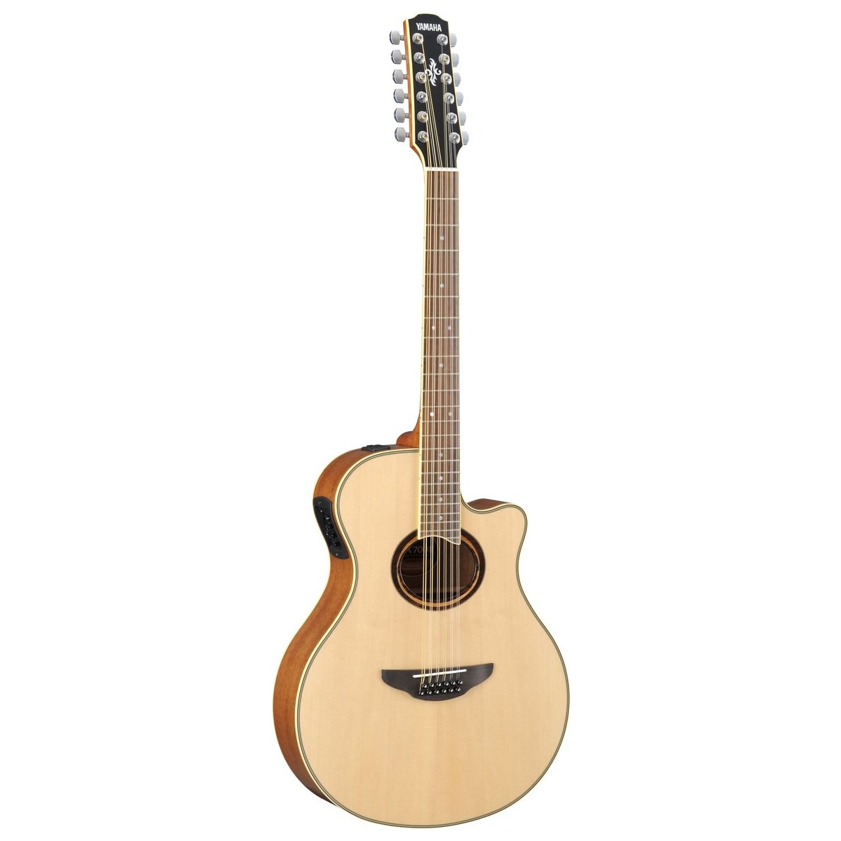 Guitarra electroacústica Yamaha APX700II-12 Natural vista frontal | Armonía Musical México