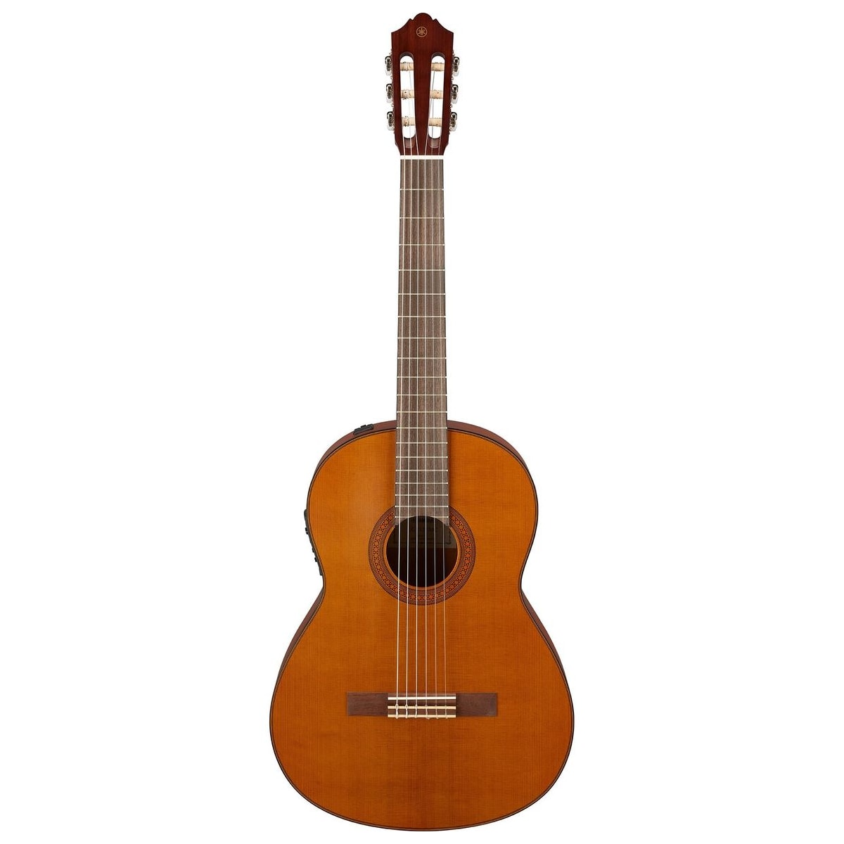 Guitarra clásica electroacústica Yamaha CGX122M Cedro detalle cuerpo | Armonía Musical México