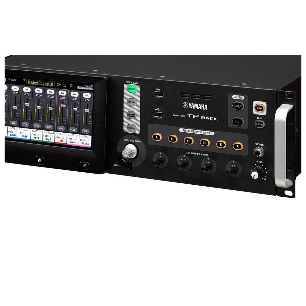 Consola Digital Yamaha TF-RACK 16x16 Formato Rack Portátil detalle | Armonía Musical México