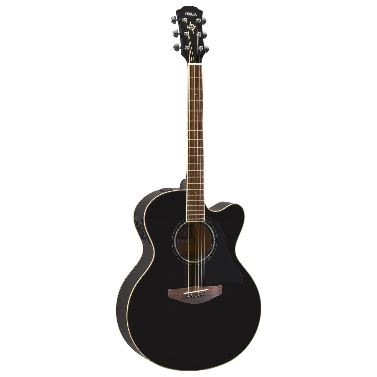 Guitarra electroacústica Yamaha CPX600 Negro vista frontal | Armonía Musical México