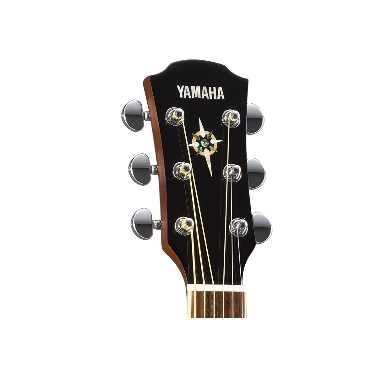 Guitarra electroacústica Yamaha CPX600 Vintage Tint detalle clavijero | Armonía Musical México