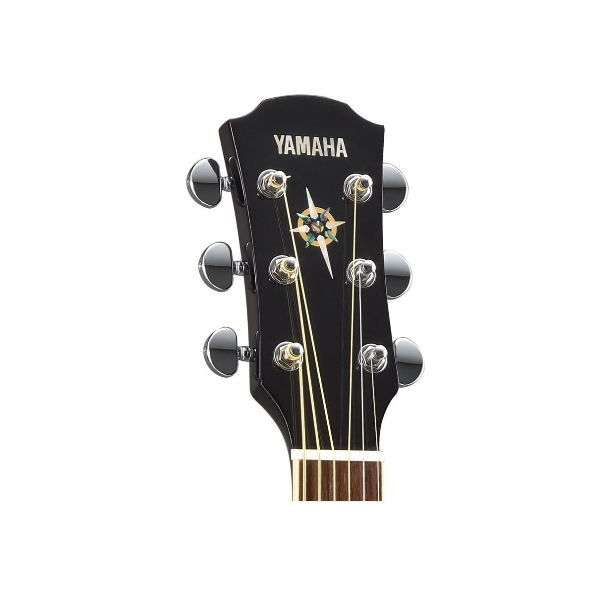 Guitarra electroacústica Yamaha CPX600 Negro detalle clavijero | Armonía Musical México