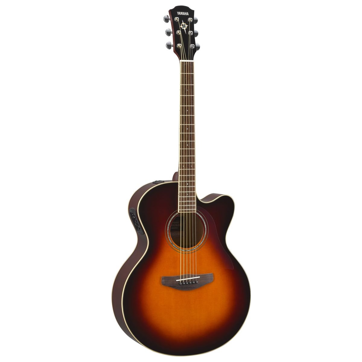 Guitarra electroacústica Yamaha CPX600 Old Violin Sunburst vista frontal | Armonía Musical México