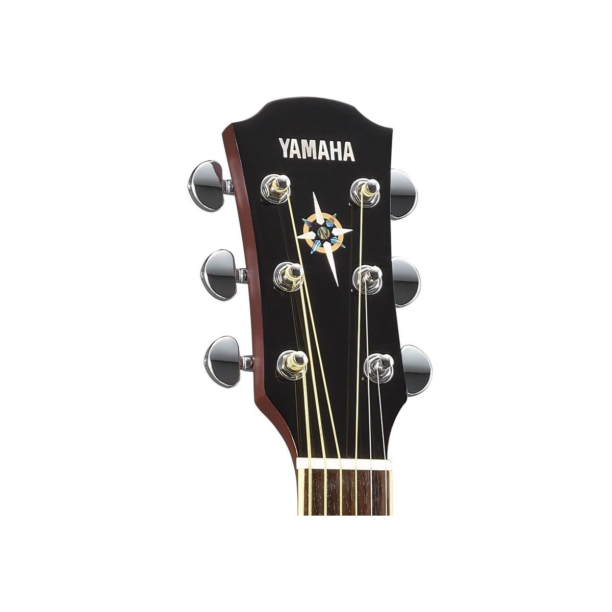 Guitarra electroacústica Yamaha CPX600 Old Violin Sunburst detalle clavijero | Armonía Musical México