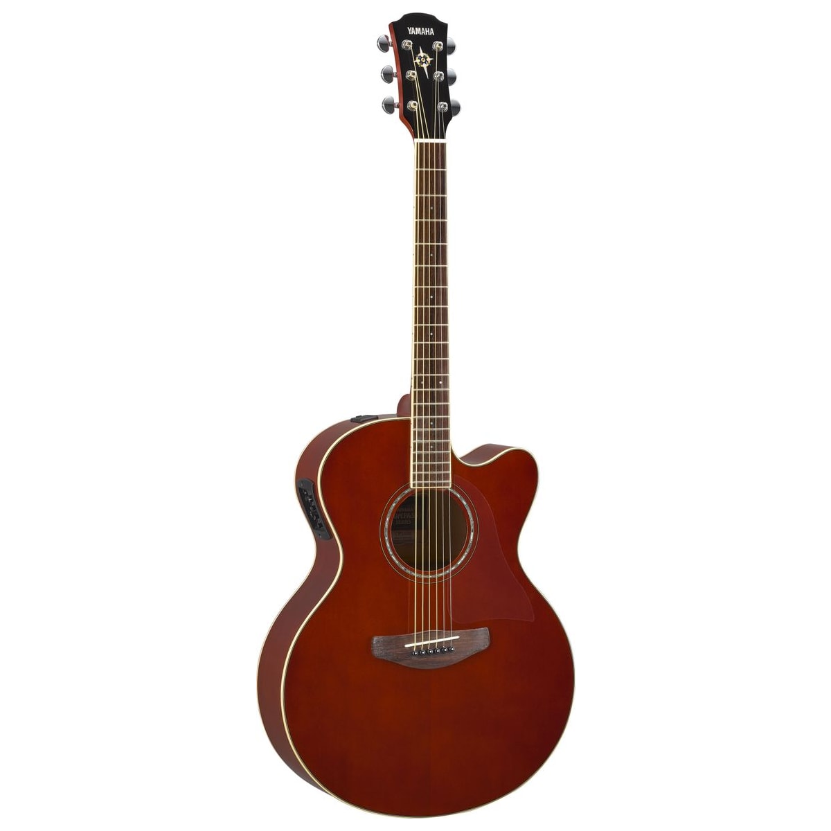 Guitarra electroacústica Yamaha CPX600 Root Beer vista frontal | Armonía Musical México