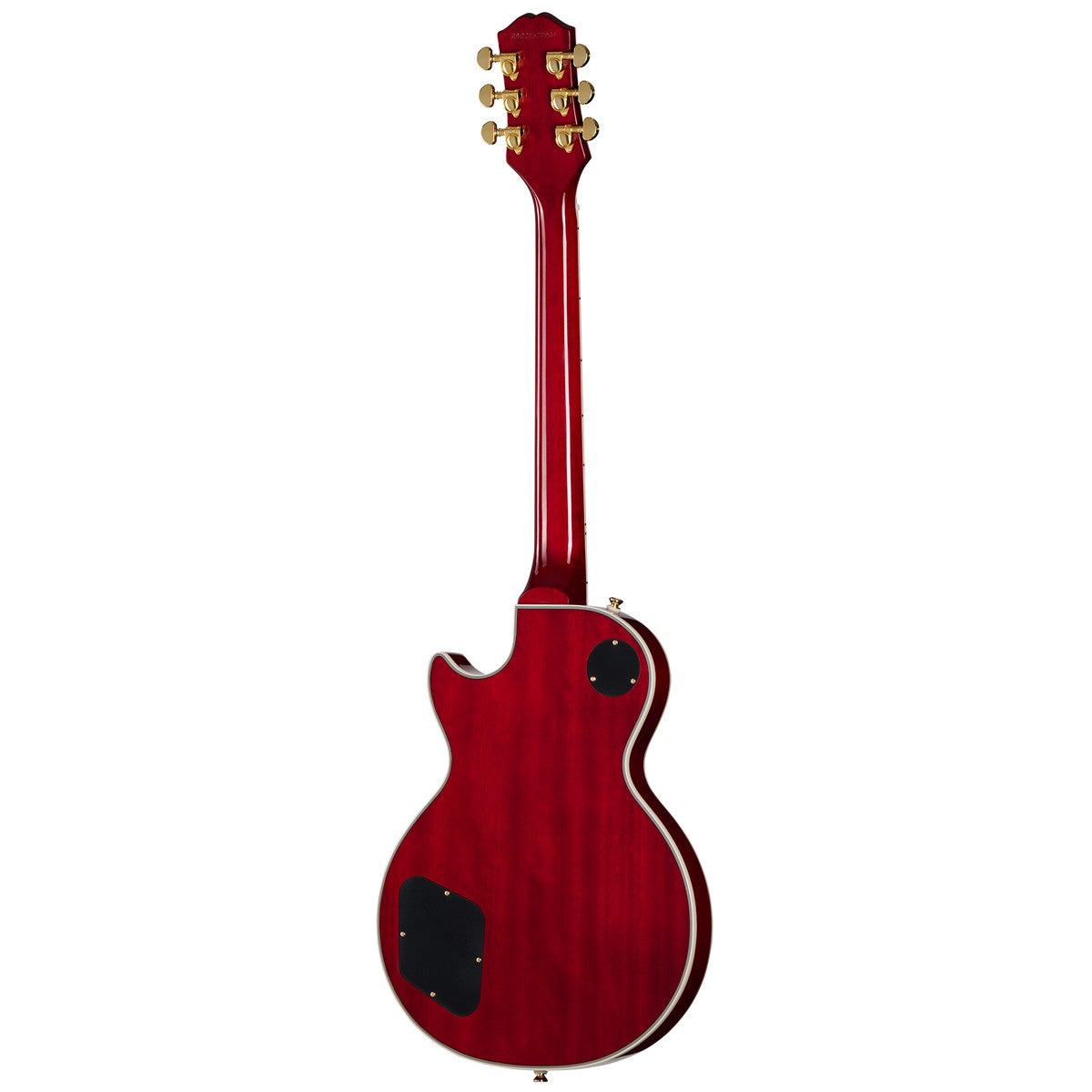 Epiphone Les Paul Custom Figured Heritage Cherry Sunburst vista trasera completa | Armonía Musical México