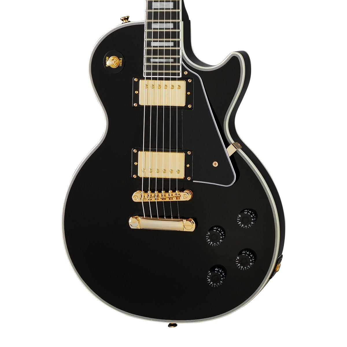 Guitarra Eléctrica Epiphone Les Paul Custom Ebony Incluye Estuche Inspirada por Gibson | Dist en uso | Armonía Musical México