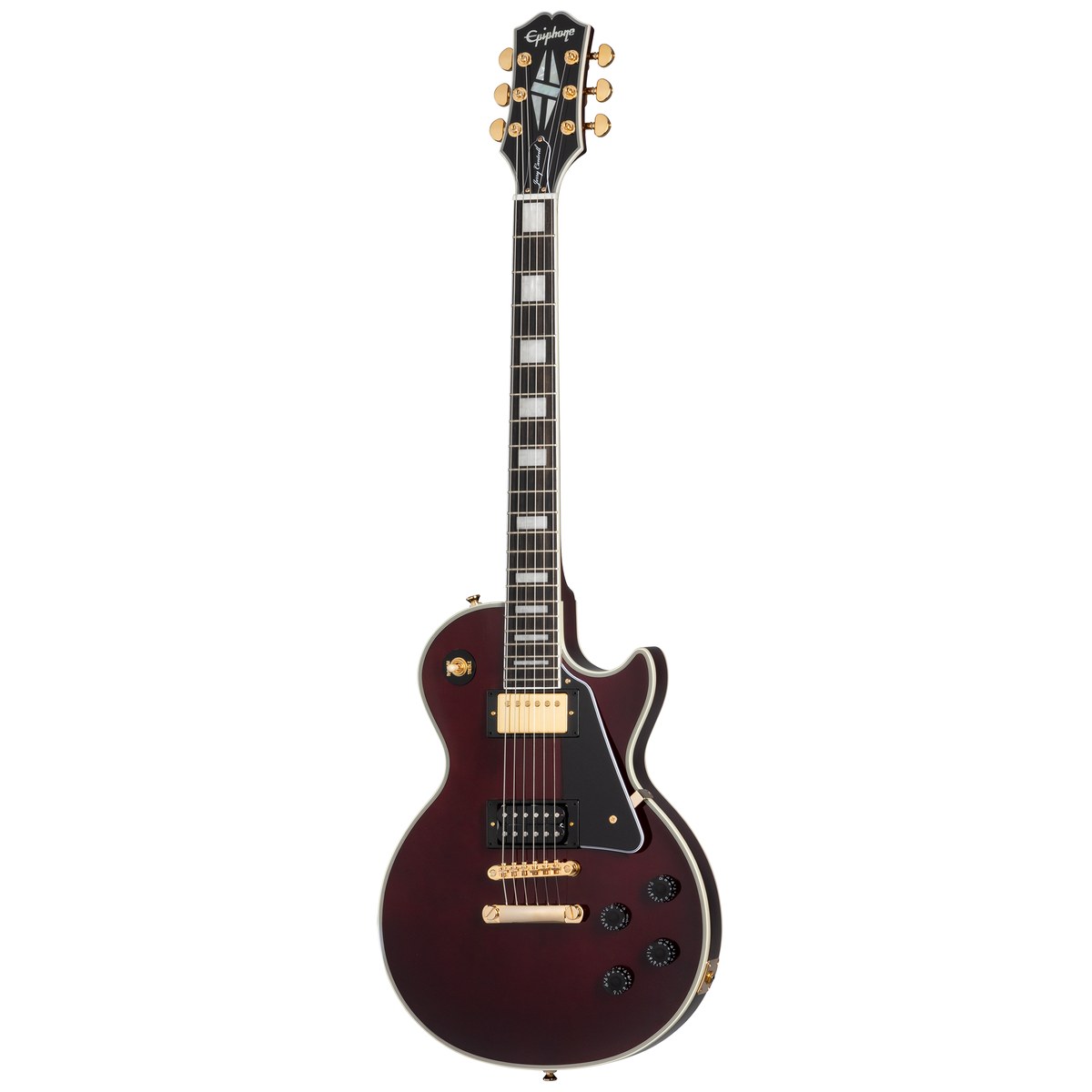 Epiphone Jerry Cantrell Wino Les Paul Custom Wine Red vino tinto frontal | Armonía Musical México