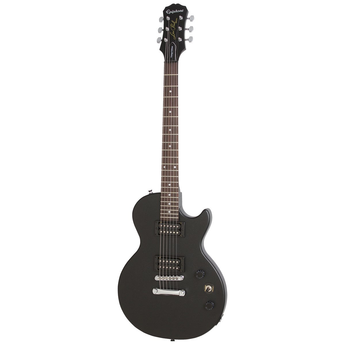 Epiphone Les Paul Special VE Ebony guitarra eléctrica negra frontal | Armonía Musical México