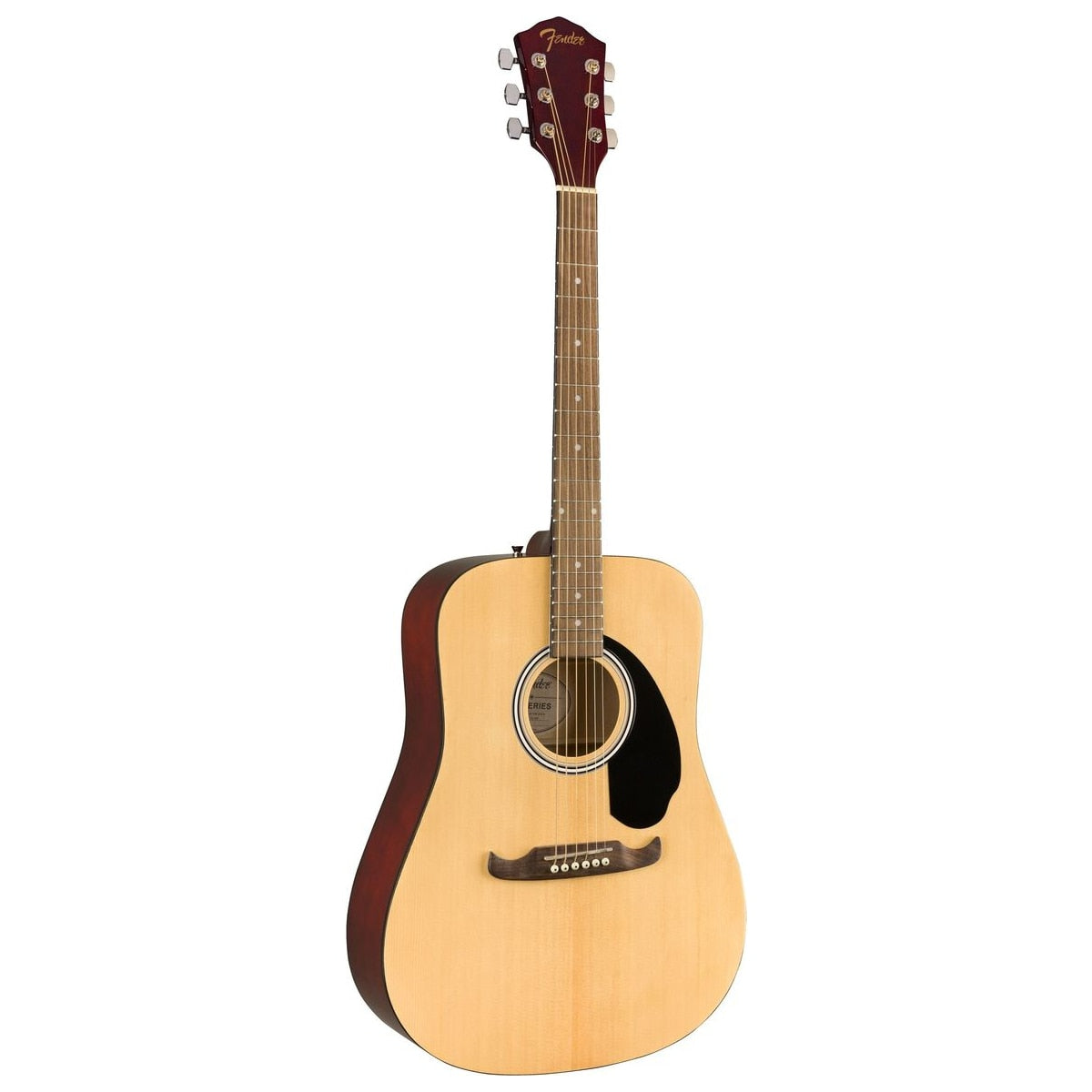 Fender FA-125 Dreadnought Natural vista en ángulo – Guitarra Acústica | Armonía Musical México