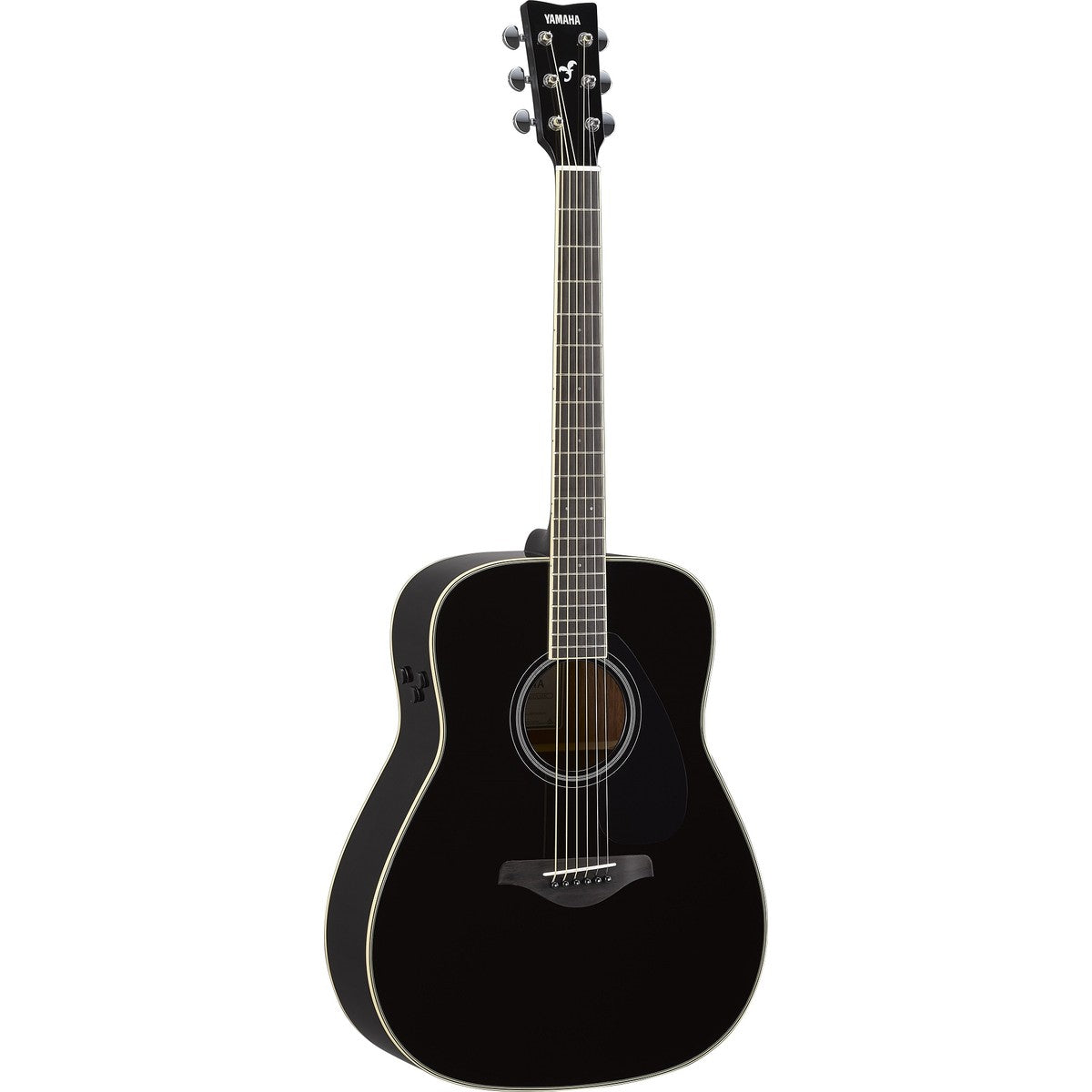 Guitarra TransAcoustic Yamaha FG-TA Black vista frontal | Armonía Musical México