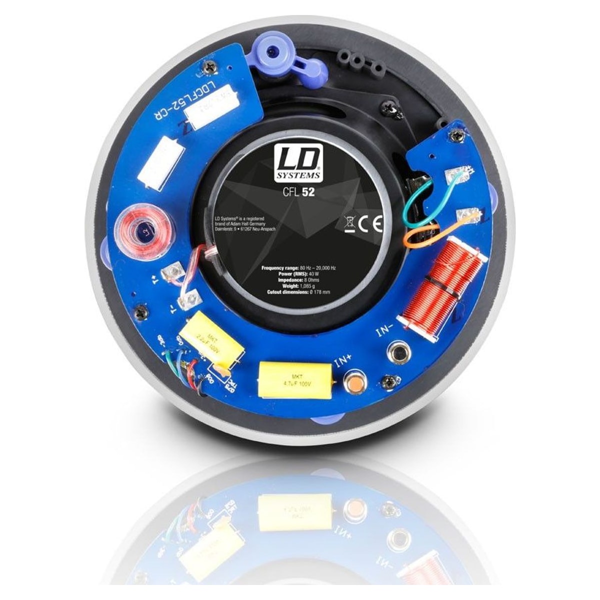 LD Systems Bocina Empotrable De 5.25" y 1.2 2 Vías 40W CFL52 detalle – LD Systems México | Armonía Musical