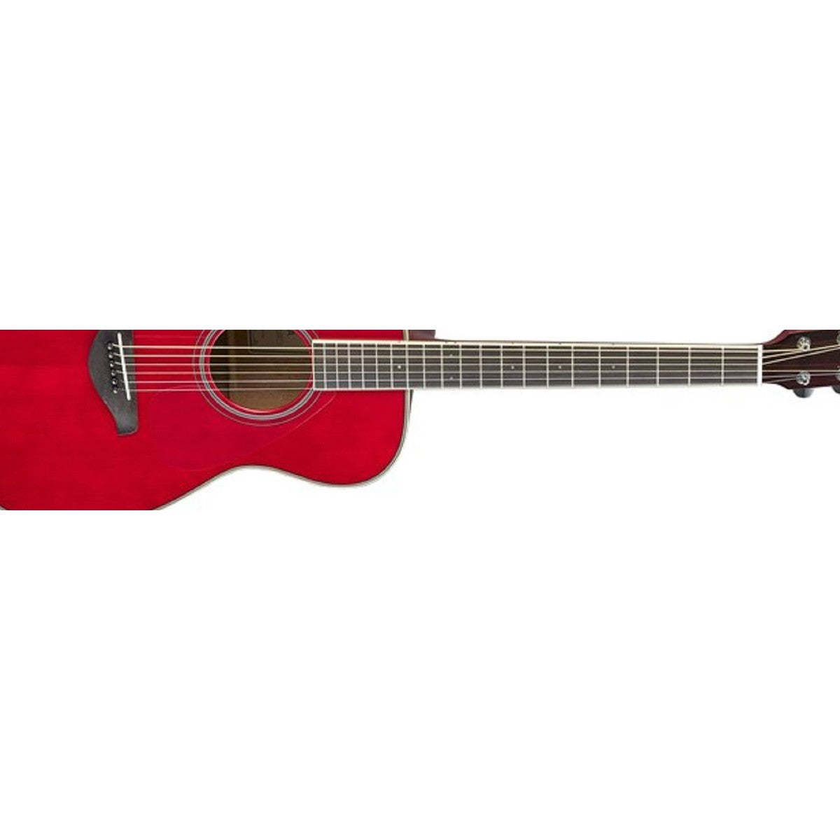 Guitarra TransAcoustic Yamaha FS-TA Ruby Red detalle tapa | Armonía Musical México
