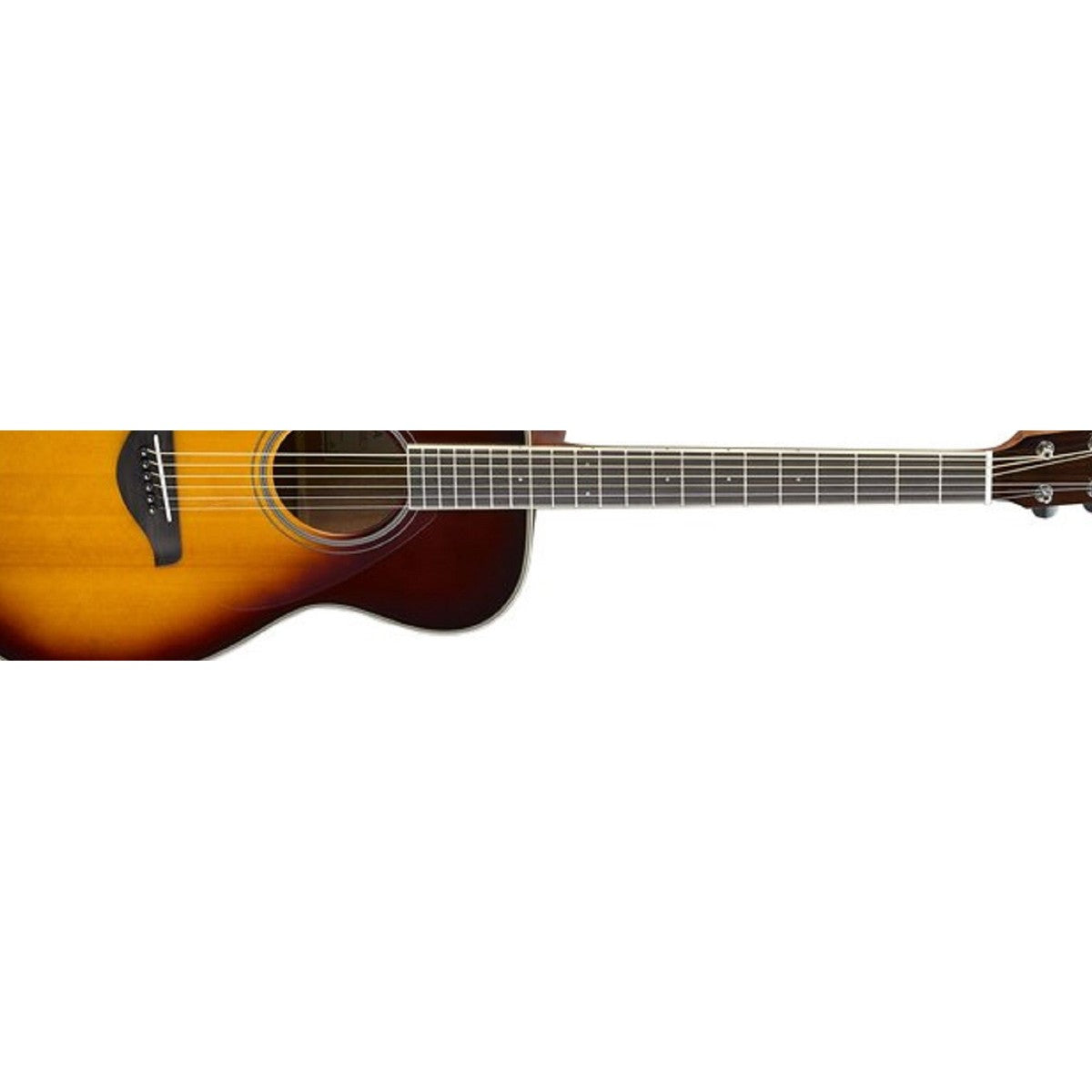 Guitarra TransAcoustic Yamaha FS-TA Brown Sunburst detalle tapa | Armonía Musical México