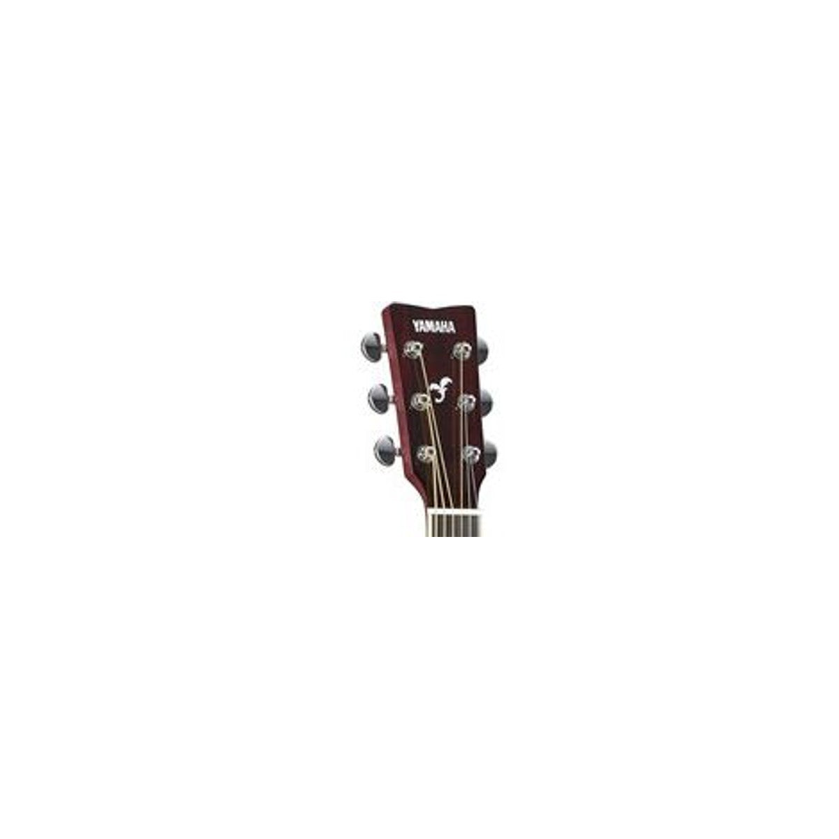 Guitarra TransAcoustic Yamaha FS-TA Ruby Red detalle clavijero | Armonía Musical México