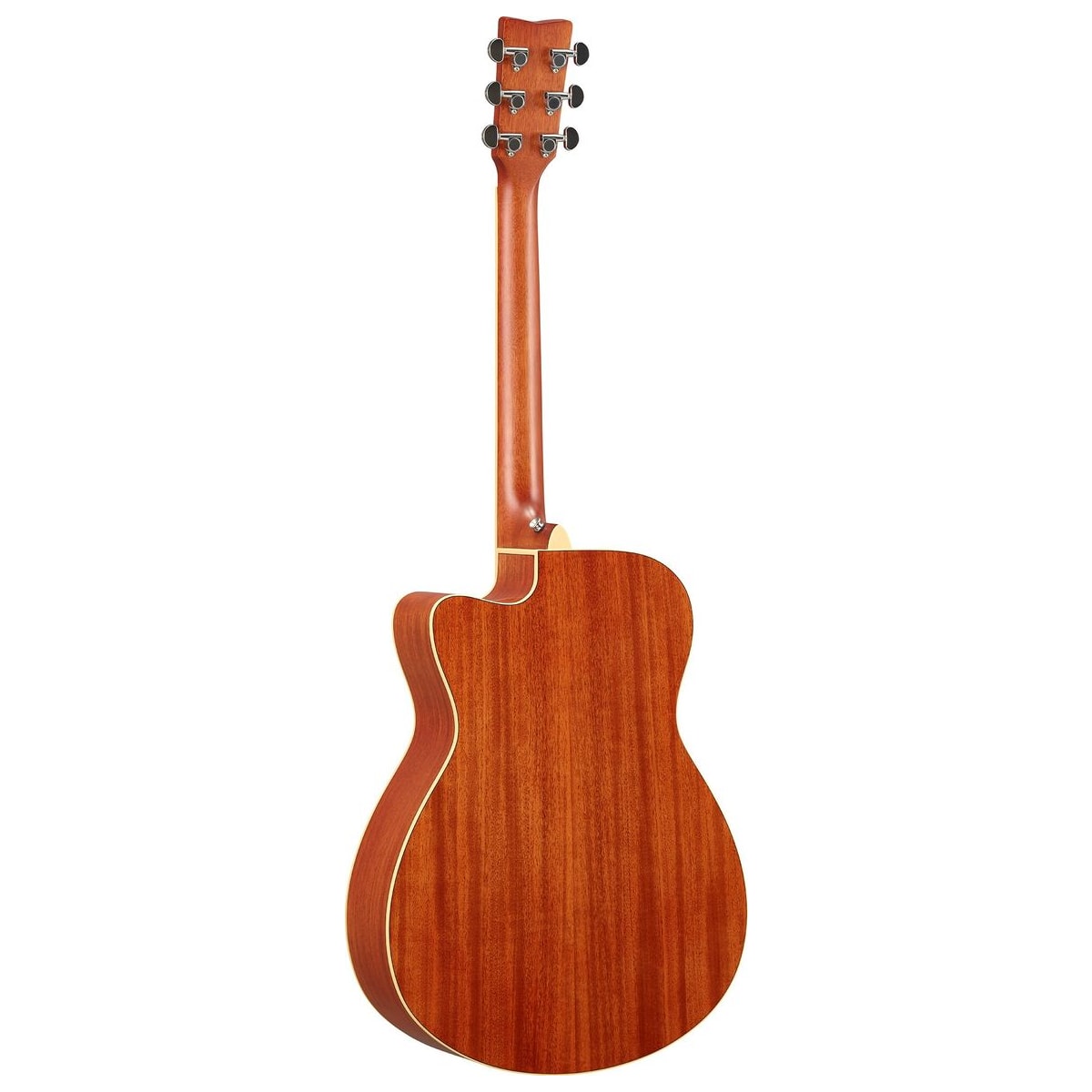 Guitarra TransAcoustic Yamaha FSC-TA cutaway Vintage Tint vista en ángulo | Armonía Musical México