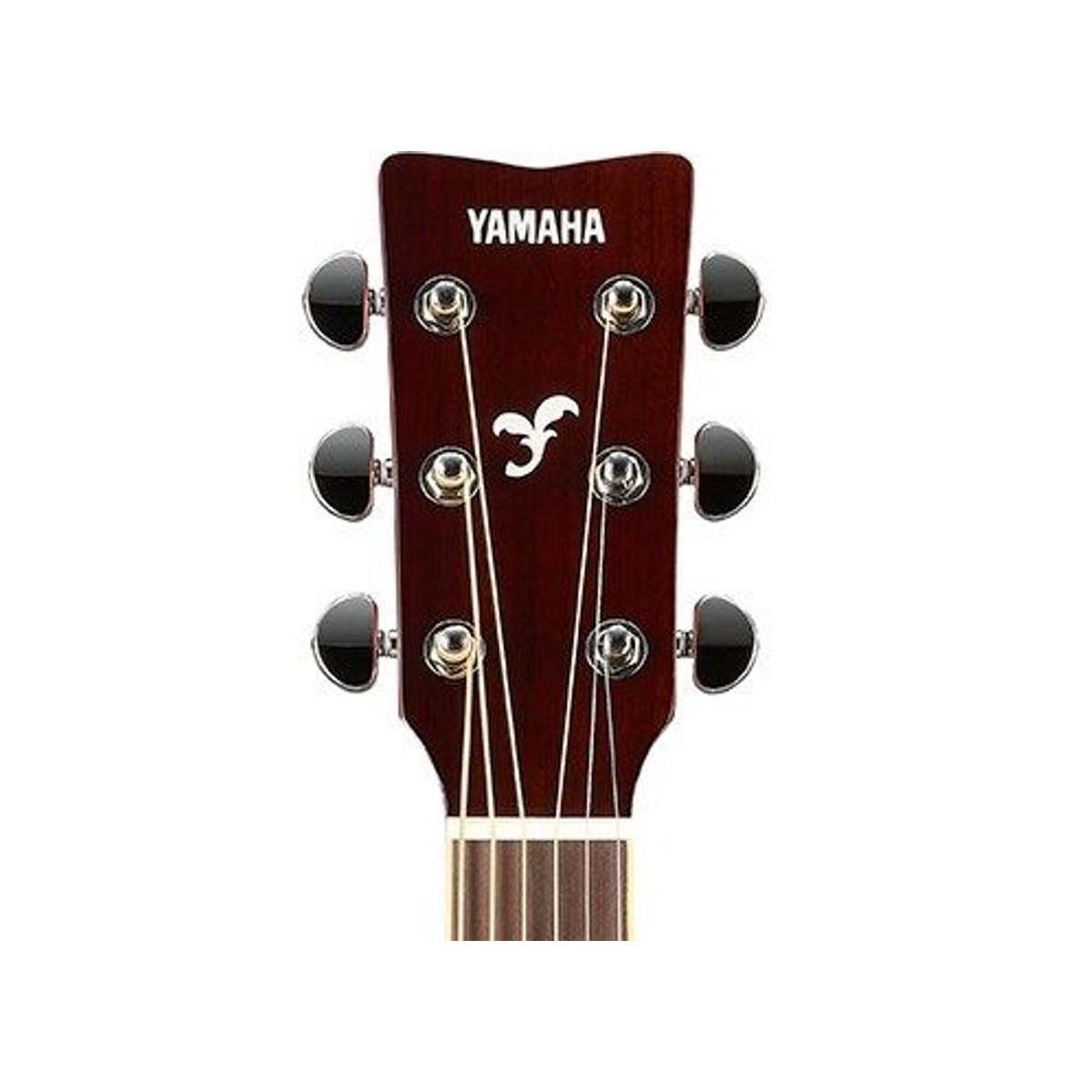 Guitarra TransAcoustic Yamaha FSC-TA cutaway Vintage Tint detalle clavijero | Armonía Musical México