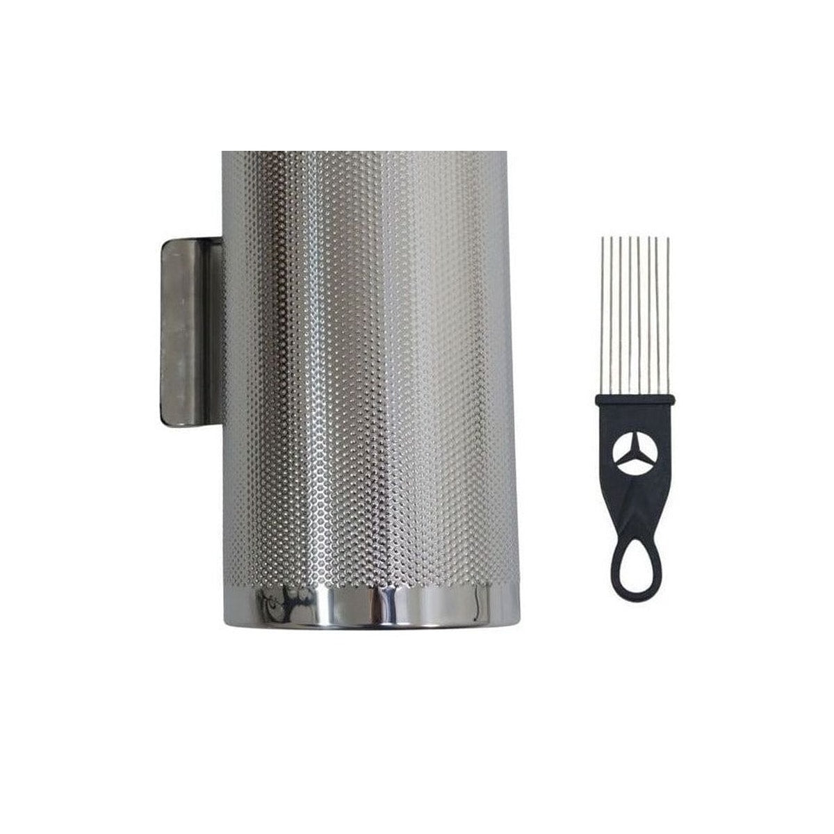 Güiro Merengue LM Drums MG-0612 con Raspador 6x12 Plateado detalle 1 | Armonía Musical México