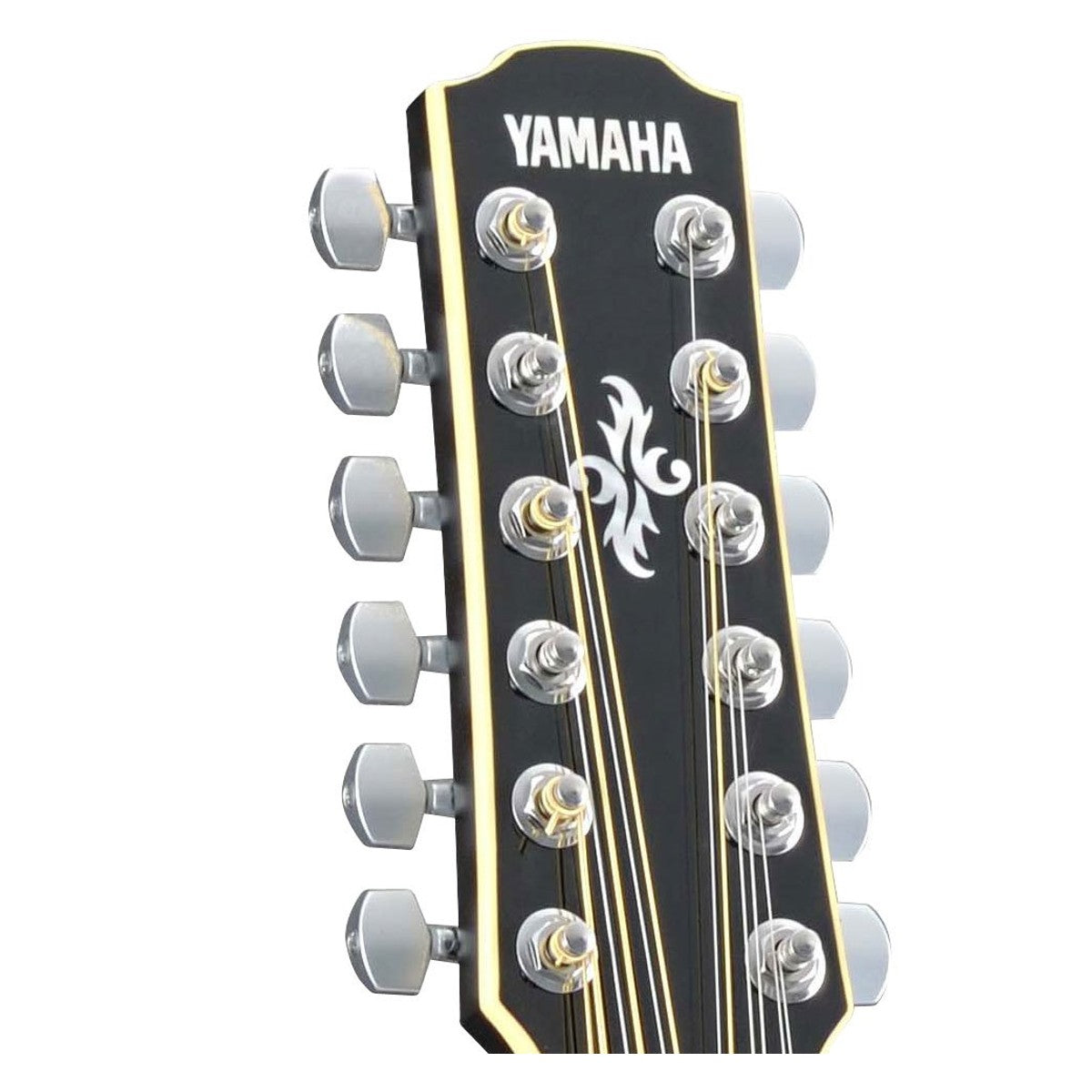 Guitarra Yamaha APX700II-12 negra detalle clavijero | Armonía Musical México