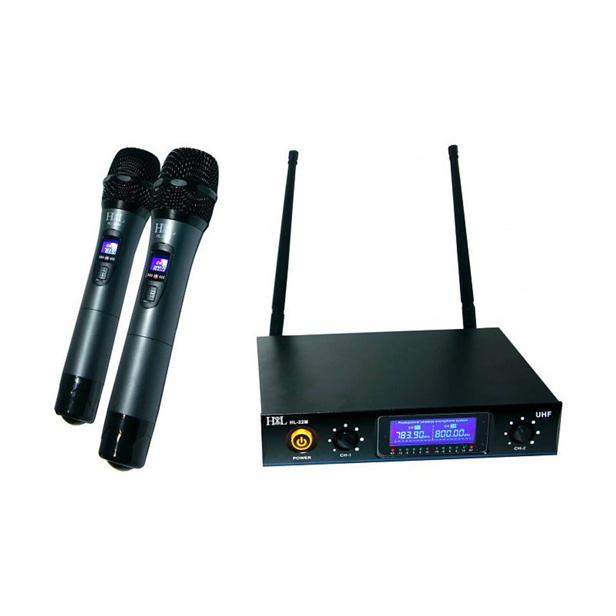 Micrófonos Inalámbrico high Line hl22m Doble De Mano Digital Negro – Micrófonos | Armonía Musical México