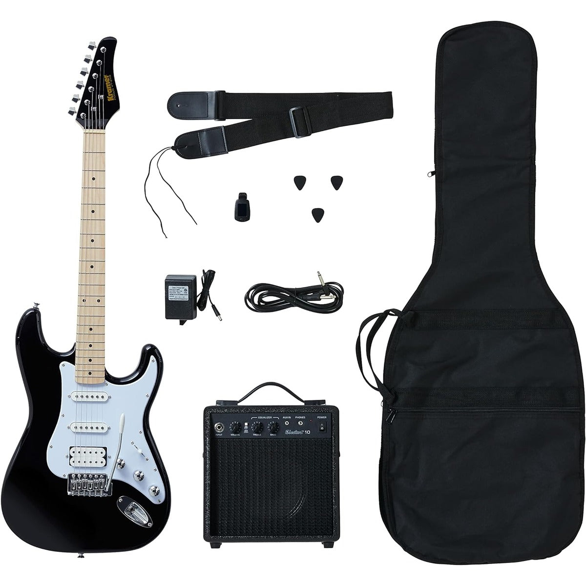Epiphone Paquete de Guitarra Eléctrica Focus Black Kramer – Guitarras Eléctricas | Armonía Musical México
